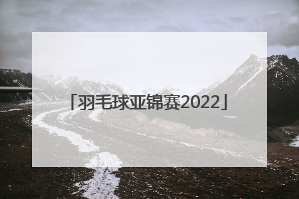「羽毛球亚锦赛2022」羽毛球2022世锦赛直播