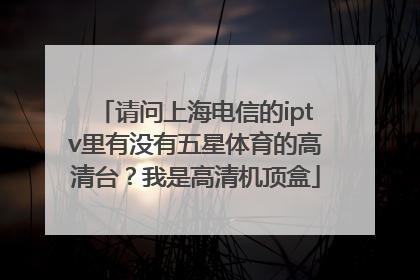 请问上海电信的iptv里有没有五星体育的高清台？我是高清机顶盒